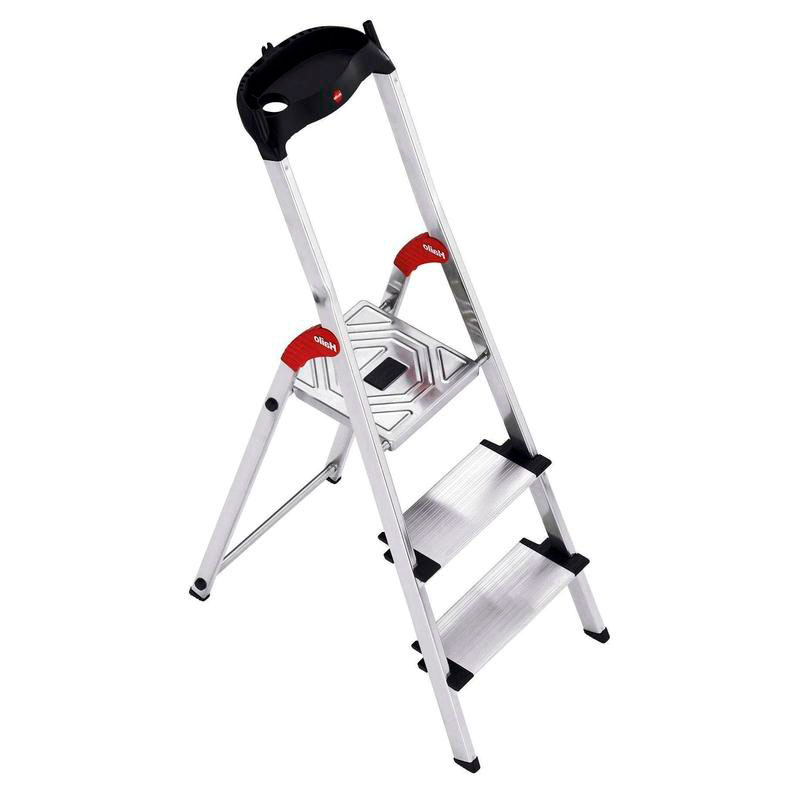 Стремянка Hailo с лотком для инструментов, 3 ступени, Серебряный
Стремянка Hailo с лотком для инструментов, 3 ступени, Серебряный