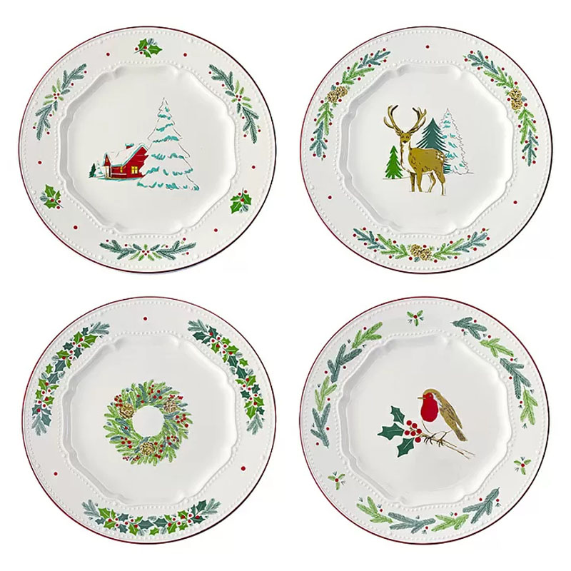 Набор тарелок закусочных Tkano New Year Essential Nordic winter 
Набор тарелок закусочных Tkano New Year Essential Nordic winter