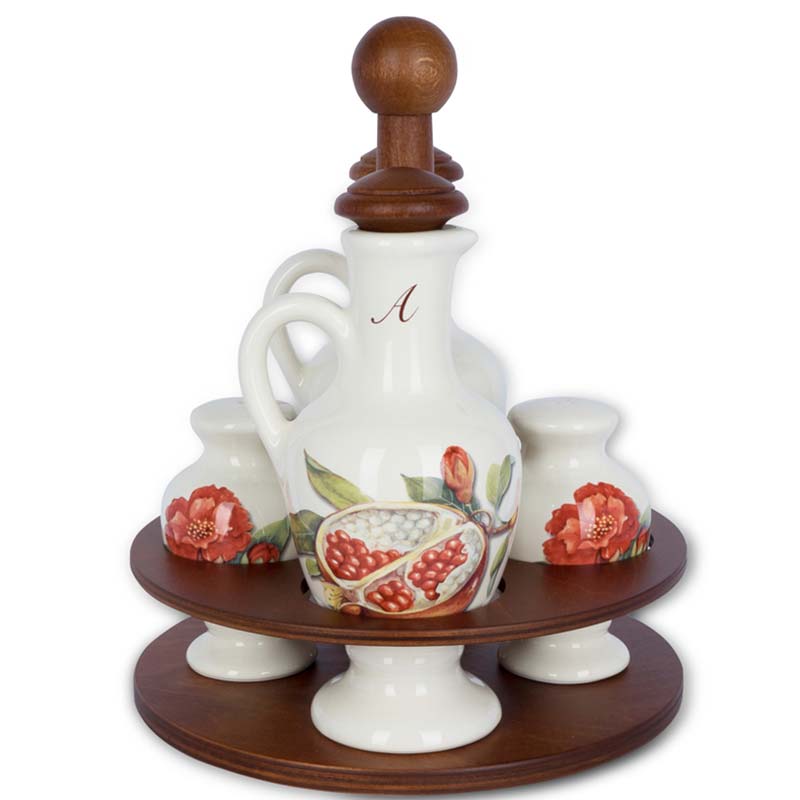 Набор Nuova Cer Melograno для специй и масла на подставке, Коричневый;бежевый
Набор Nuova Cer Melograno для специй и масла на подставке, Коричневый;бежевый