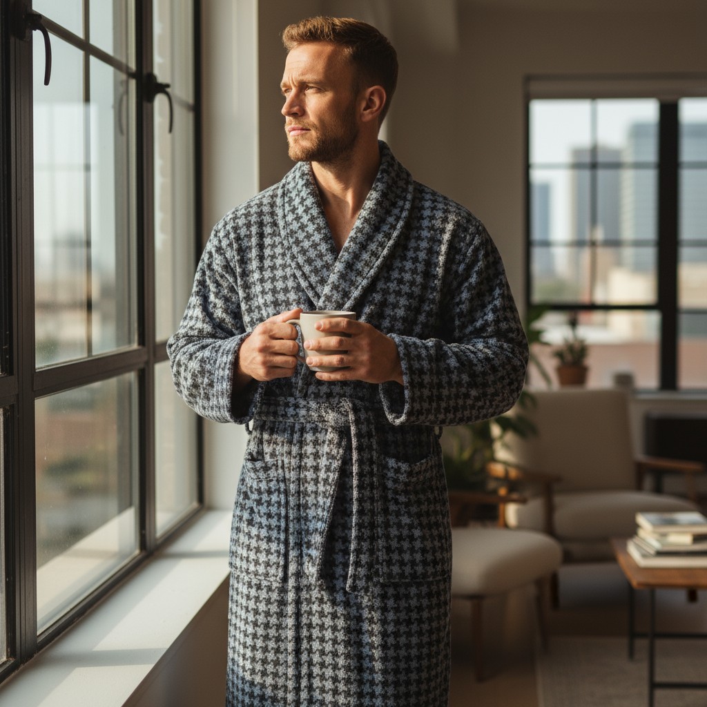 Халат мужской Casa Lusso, размер M, синий
Халат мужской Casa Lusso, размер M, синий