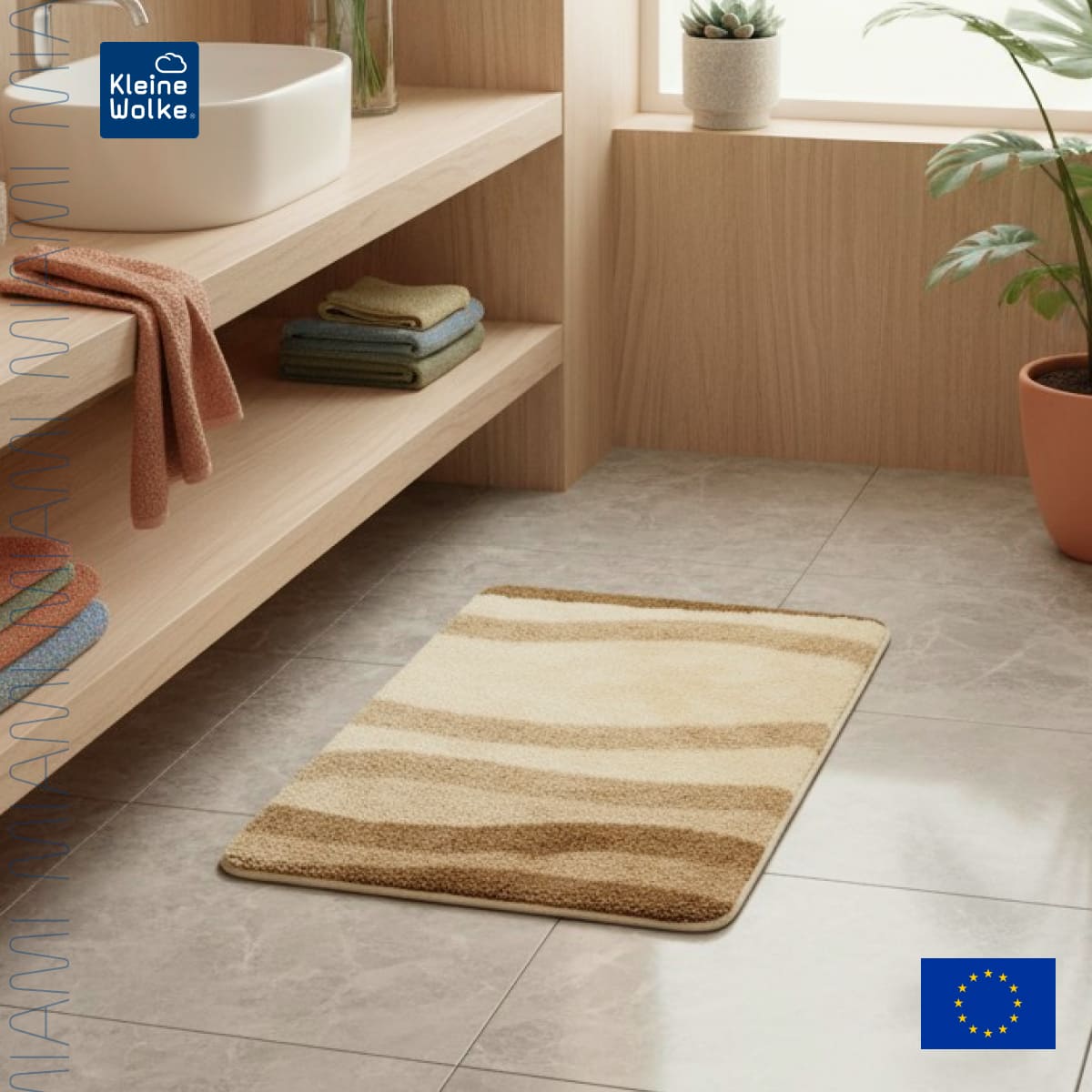 Коврик для ванной 65x115см Kleine Wolke Miami, бежевый
Коврик для ванной 65x115см Kleine Wolke Miami, бежевый