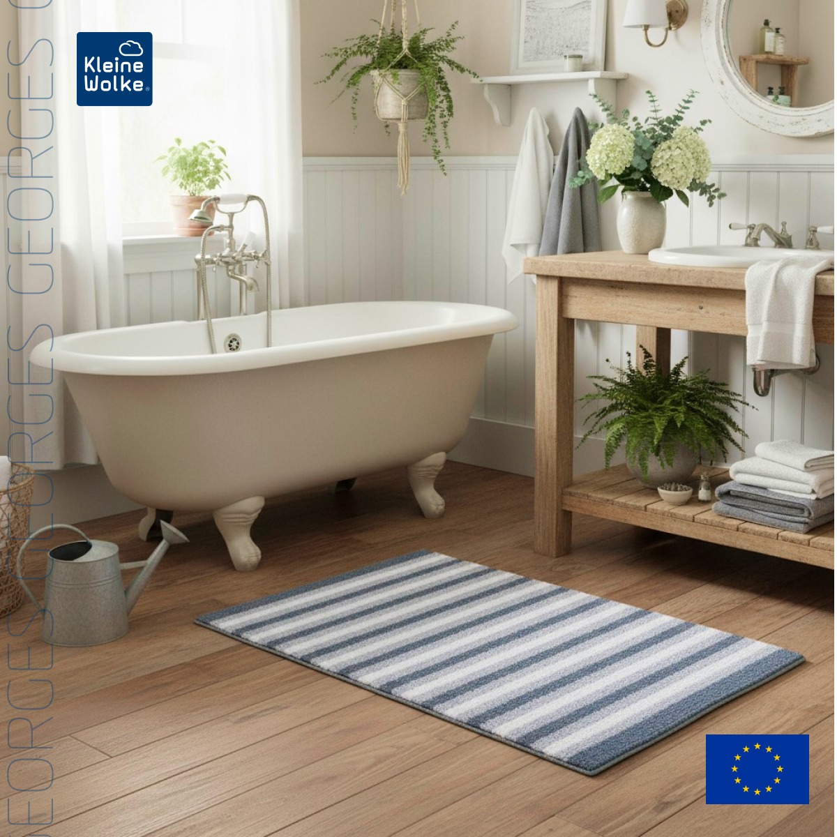 Коврик для ванной комнаты Kleine Wolke George 60x90см, голубой
Коврик для ванной комнаты Kleine Wolke George 60x90см, голубой