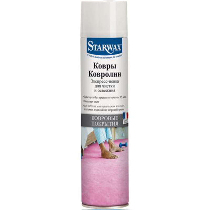 Экспресс-пенка Starwax Ковры и Ковролин для чистки и придания свежести, 600мл, Белый
Экспресс-пенка Starwax Ковры и Ковролин для чистки и придания свежести, 600мл, Белый