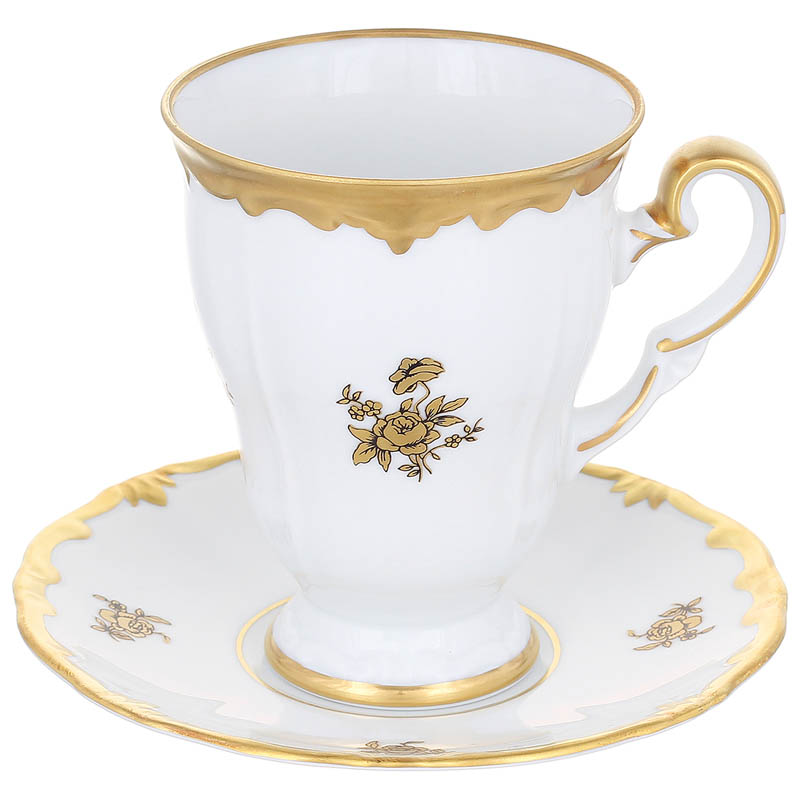 Чашка для капучино с блюдцем Weimar Porzellan Роза Золотая
Чашка для капучино с блюдцем Weimar Porzellan Роза Золотая