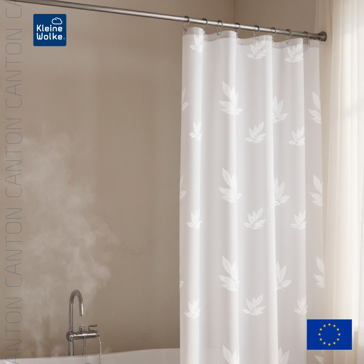 Штора для ванной комнаты Kleine Wolke Canton Snow White 180х200см 
Штора для ванной комнаты Kleine Wolke Canton Snow White 180х200см