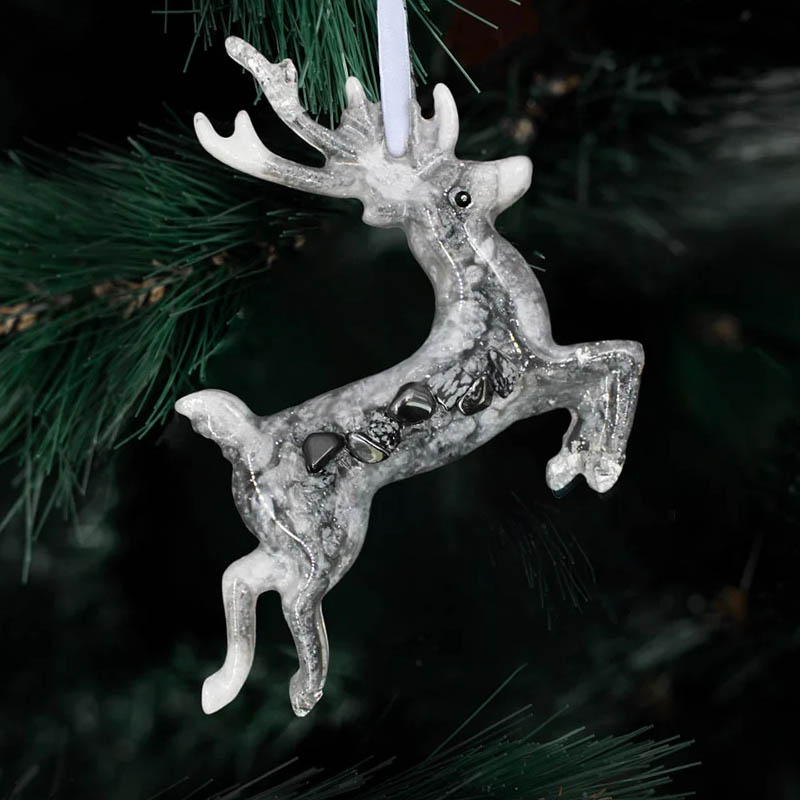 

Елочная игрушка из обсидиана Incrua Олень