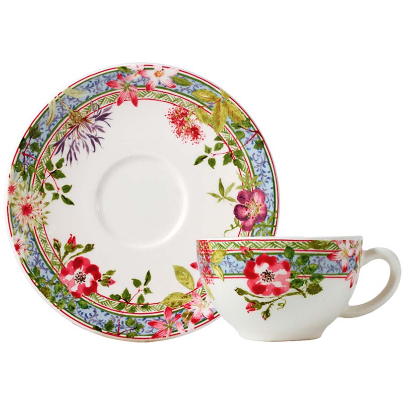 

Чашка чайная с блюдцем Gien Millefleurs160мл, Многоцветие