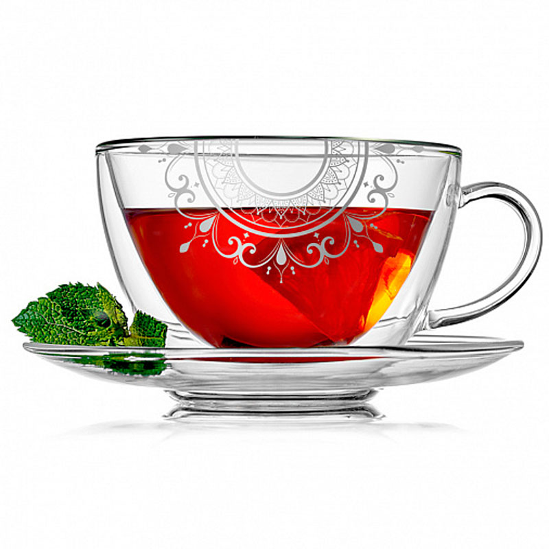 Чайная пара Walmer Arabesque Walmer W37000881, цвет прозрачный - фото 1