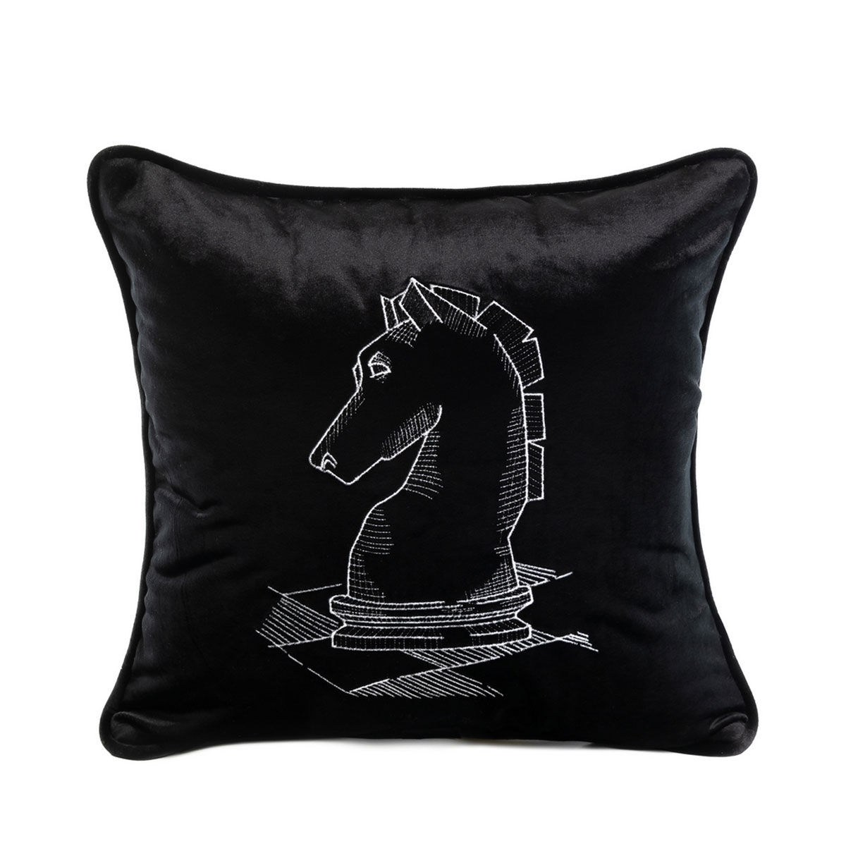 Подушка декоративная Elpida Шахматные фигуры. Конь одеяло лебяжий пух premium р 140х205