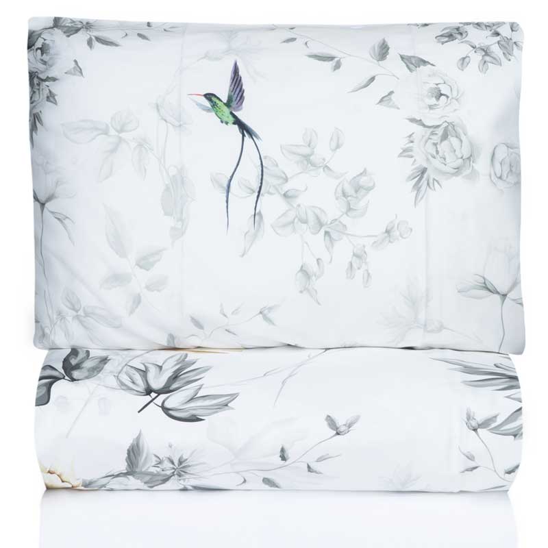 Комплект постельного белья 2-спальный Emanuela Galizzi Flower Power 1818, многоцветие комплект постельного белья la besse премиум сатин белый евро