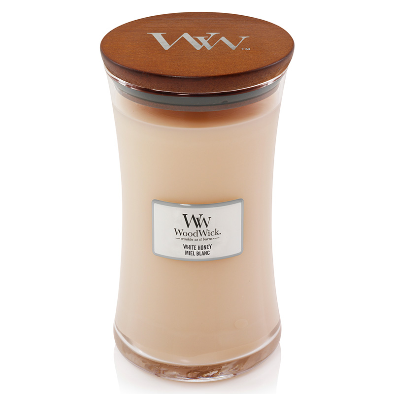 

Свеча ароматическая Woodwick Белый мед, 17см, Бежевый