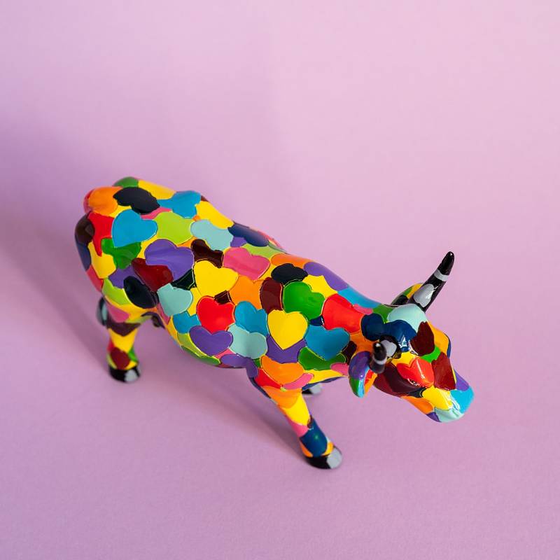 Коллекционная корова CowParade Russia Heartstanding Cow 15x9,5см Вид№3