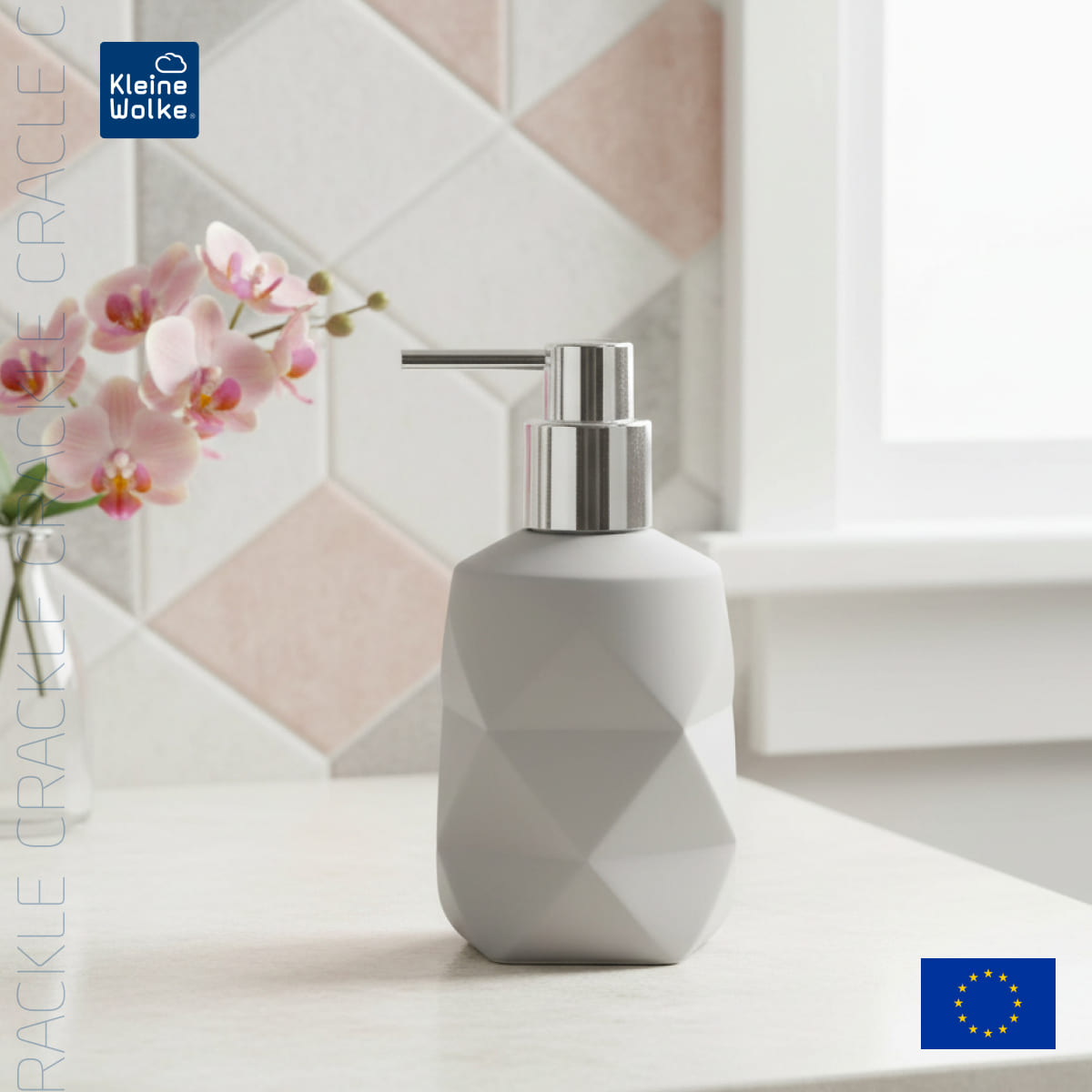 Дозатор для жидкого мыла Kleine Wolke Crackle Platinum 2690₽