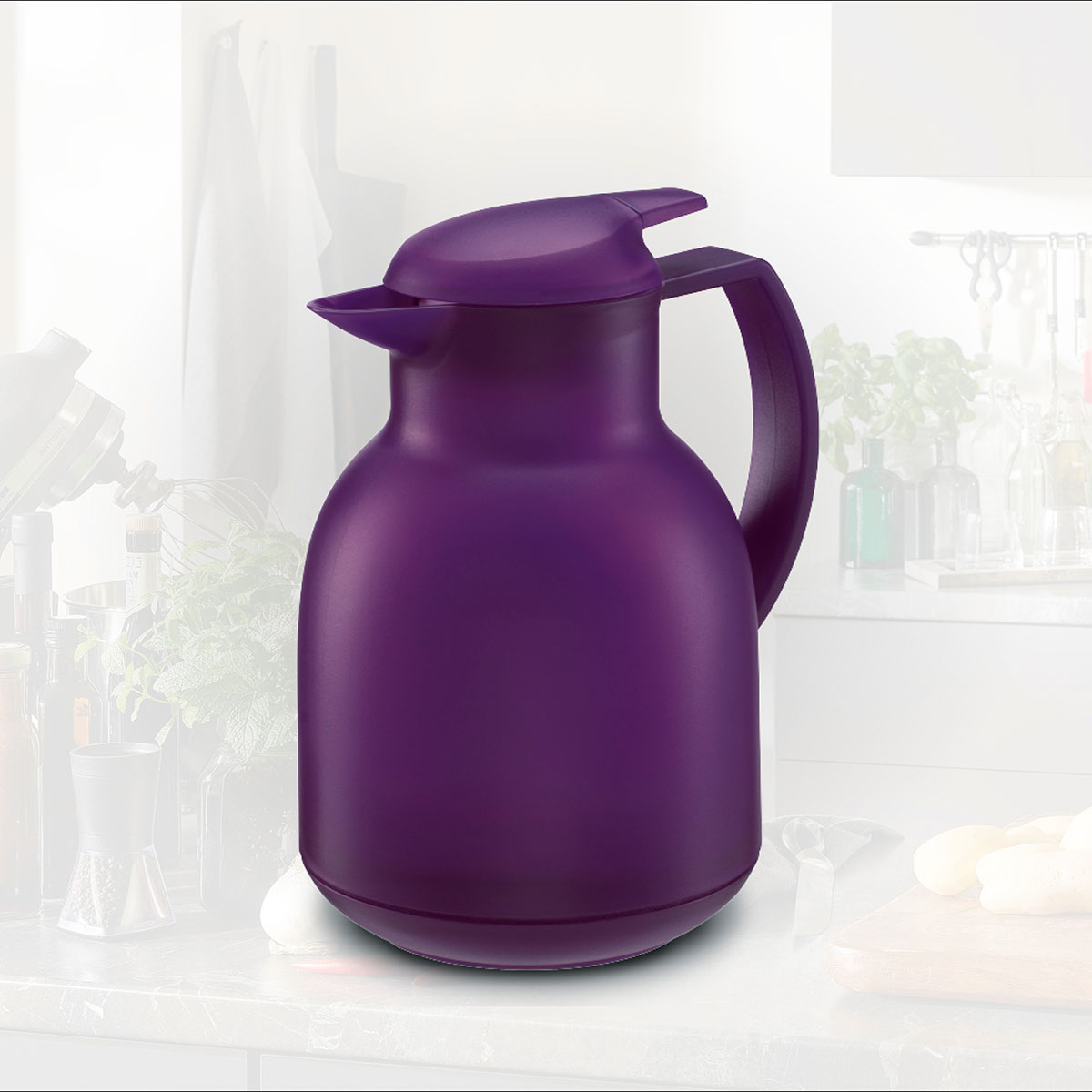 Термос Leifheit BOLERO 1л, фиолетовый елочный шар 3 шт фиолетовый 8 см пластик syqd 012117