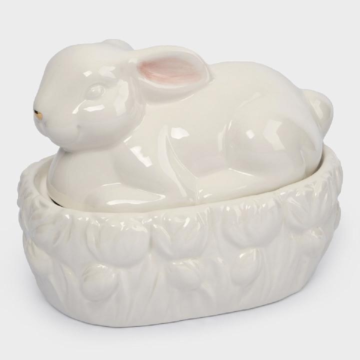 Емкость для хранения Anna Lafarg Пасха Золотая Кролик в цветах 740мл