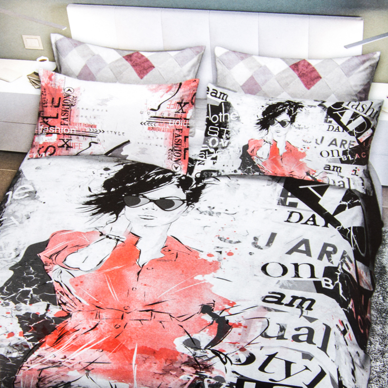 

Комплект постельного белья 2-спальный Emanuela Galizzi GRAPHICTIME 1852, многоцветие, Белый;красный