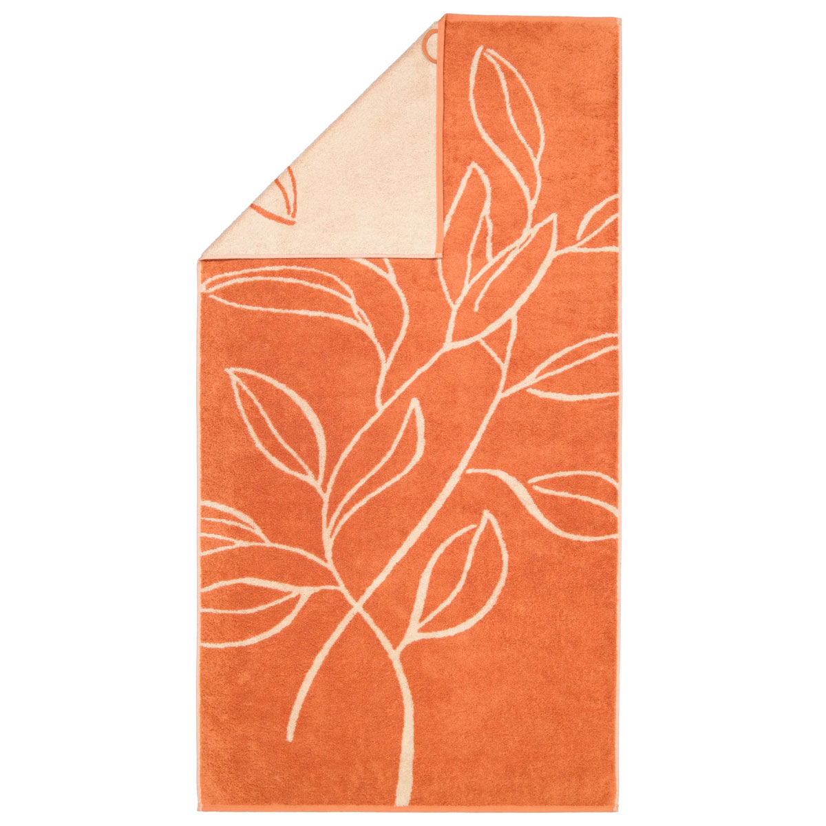 

Полотенце махровое Cawo Floral 70x140см, цвет медный