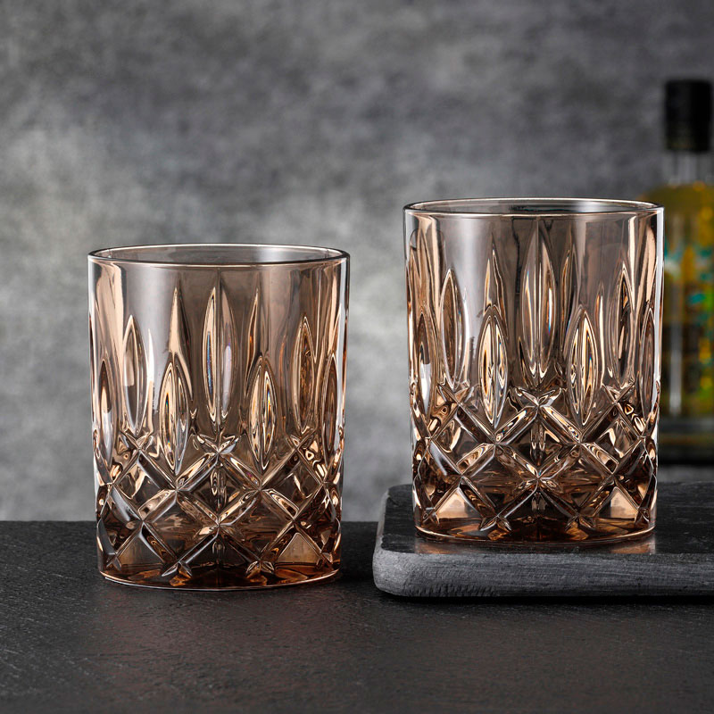 Набор стаканов низких Nachtmann Noblesse, бронзовый ametista бокалы для виски 6 шт