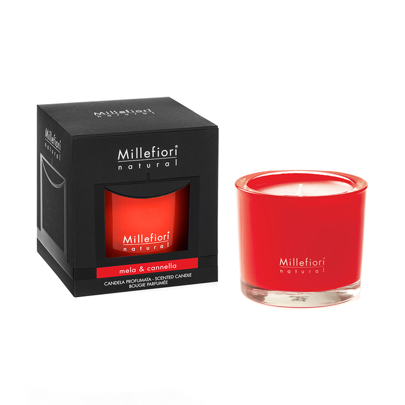 

Ароматическая свеча Millefiori Milano Яблоко и корица, 180гр, Красный