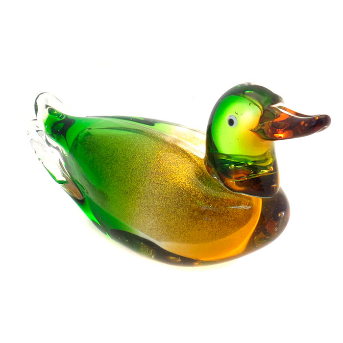 Фигурка Art Glass Зеленая уточка фигурка glasar попугай 11х11х33 см