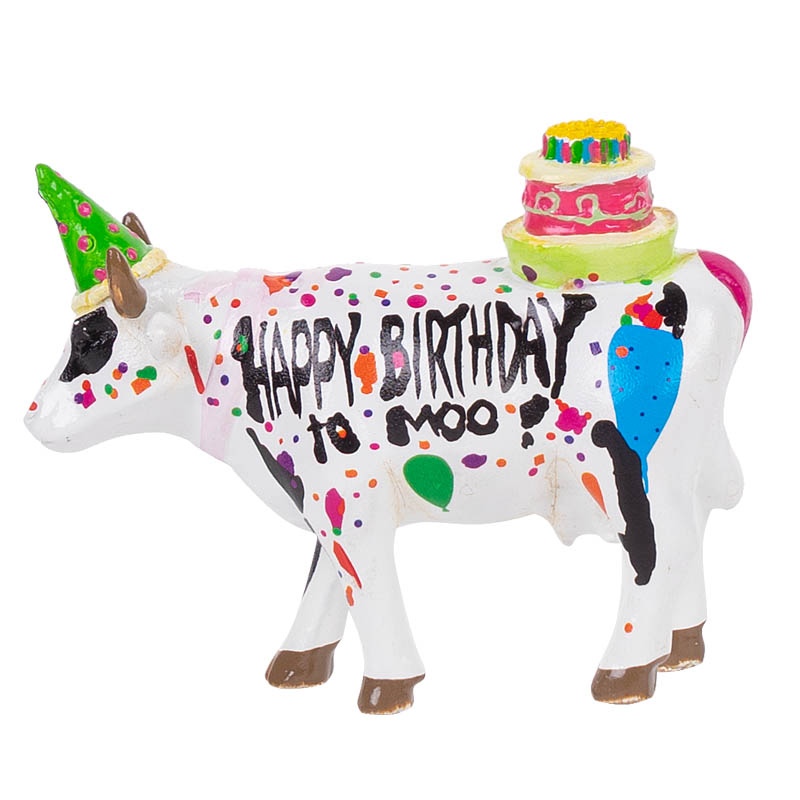 Коллекционная корова CowParade Russia Happy Birthday to Moo CowParade Russia 46574, цвет разноцветный - фото 1