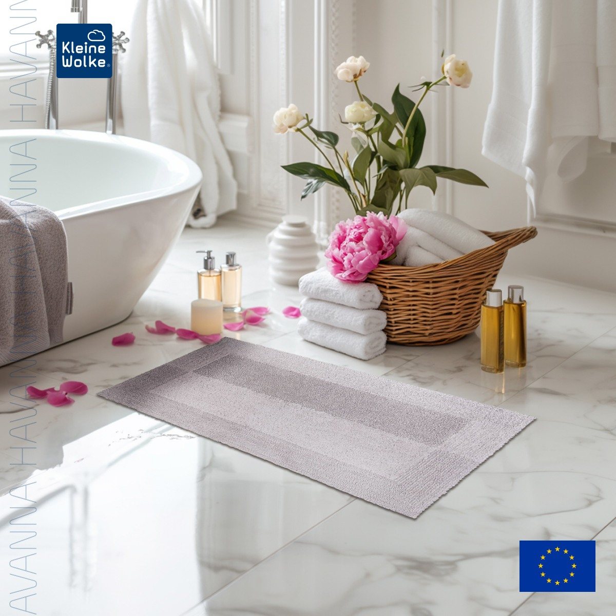 

Коврик для ванной 70x120см Kleine Wolke Havanna, серебряный