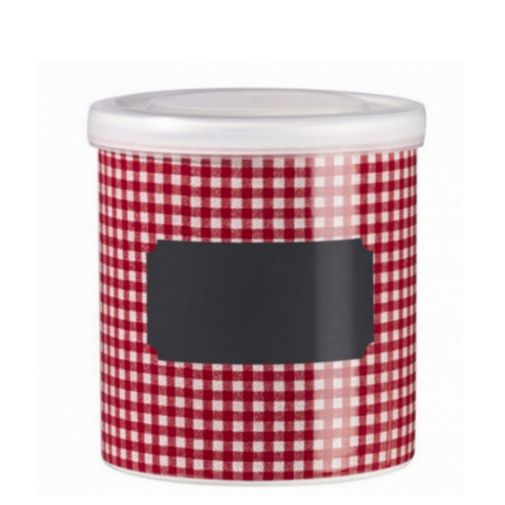 

Банка для хранения с крышкой 95cм Asa Selection Grandmere мелкая красная клетка, Красный