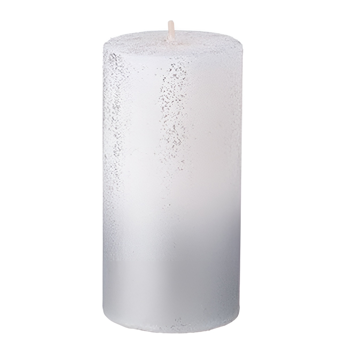 Свеча столбик Garda Decor 5x10см, цвет белый с серебром Garda Decor 315-328