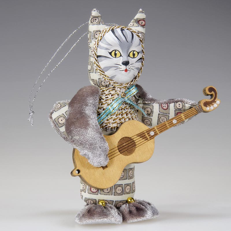 

Елочная игрушка Мануфактура подарков Кот с гитарой