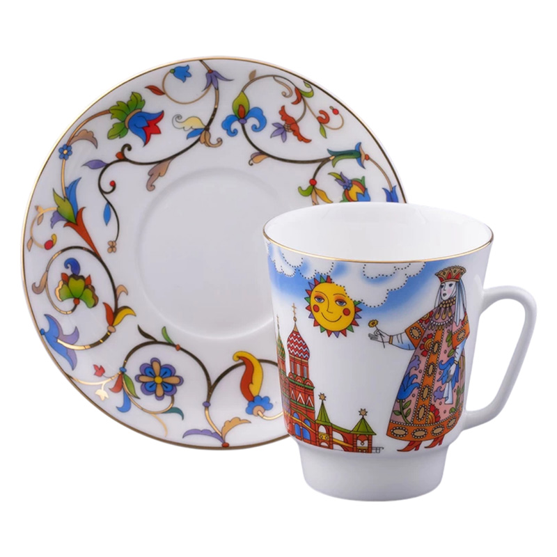 Пара чайная Императорский фарфоровый завод Москва и москвичи Московский Собор