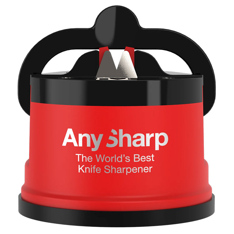 Точилка для ножей AnySharp пластиковый корпус, цвет красный подставка круглая для ножей и ножниц magistro
