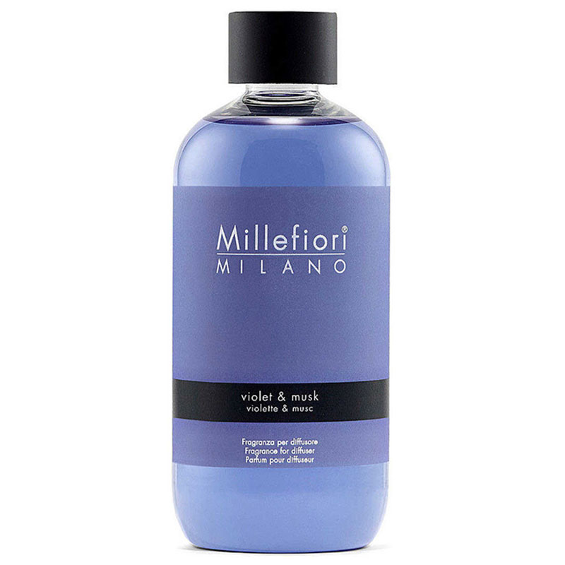 Наполнитель для диффузора Millefiori Milano Natural Фиалка и мускус Millefiori Milano 7REMVM, цвет синий