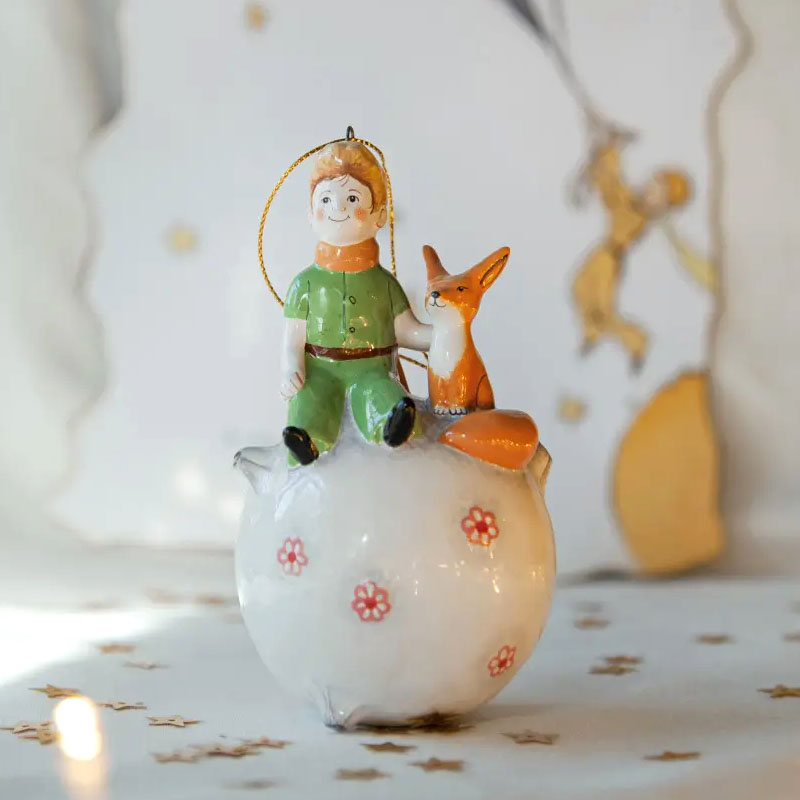 

Елочная игрушка Ярославская Керамическая Мануфактура Маленький принц с лисом
