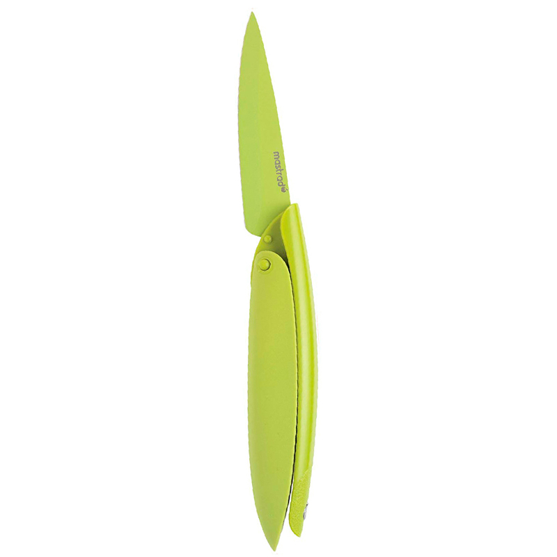 Нож стальной Mastrad лезвие 10см, зеленый Mastrad A22268 - фото 1