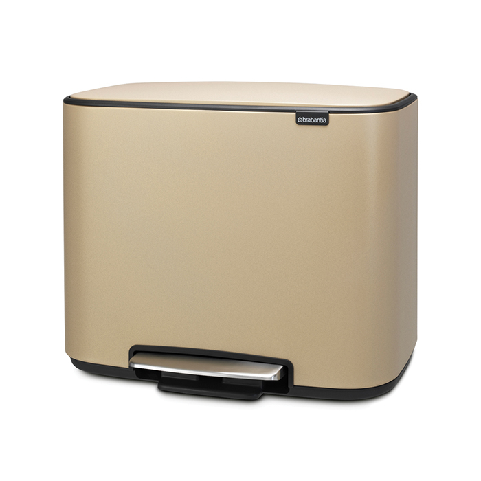 

Мусорный бак Brabantia BO Pedal Bin 3x11л, Золотистый