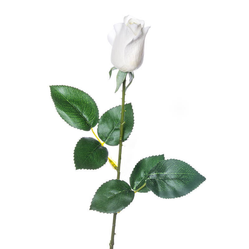 Искусственные цветы Silk-ka Роза 55см, цвет белый Silk-ka 127043 - фото 1