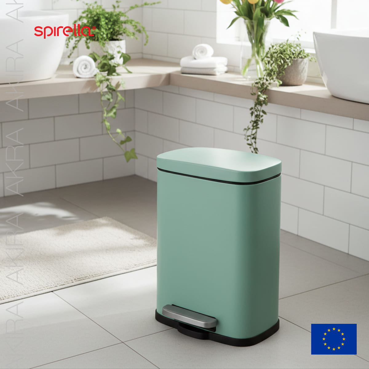 

Ведро Spirella Akira Matt 5л, цвет зеленый