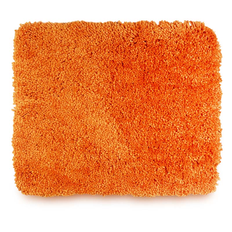 Коврик для ванной 55x65см Spirella Highland, оранжевый ошейник кожаный на синтепоне безразмерный 71 х 3 5 см ош 29 62 см оранжевый