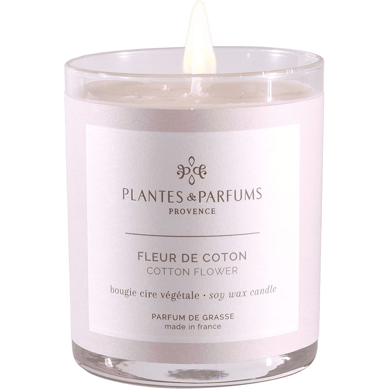 Свеча ароматическая Plantes et Parfums provence Цветок хлопка земляника крупноплодная элианни