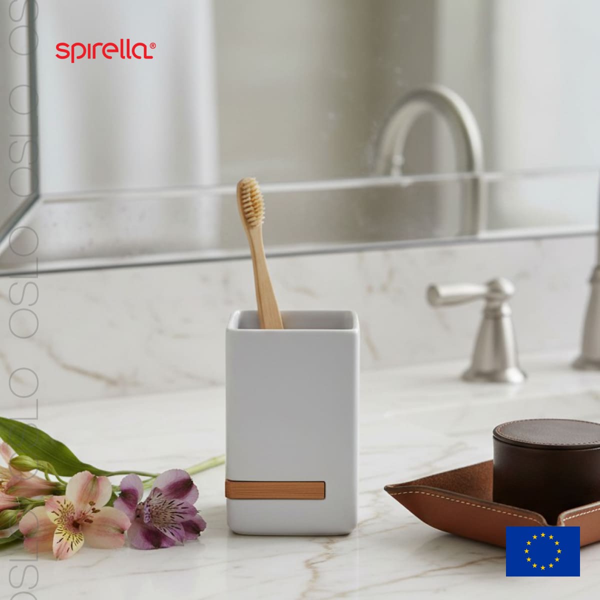 Стакан для зубных щеток Spirella Oslo белый 1520₽