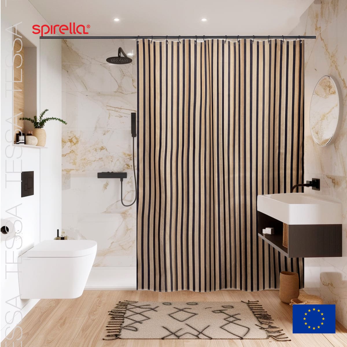 

Штора для ванной Spirella Tessa