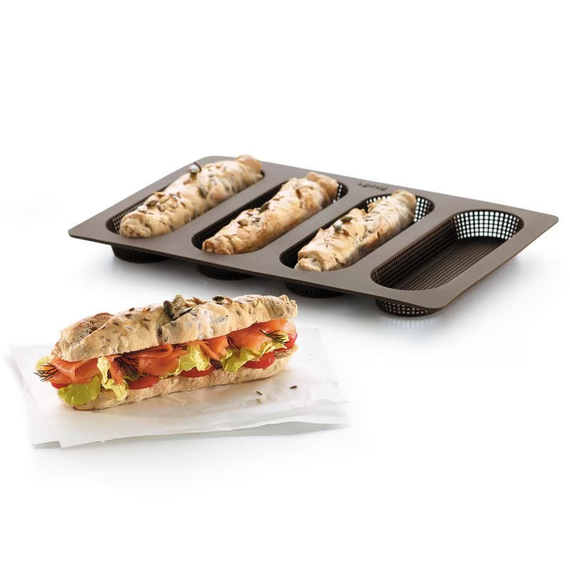 

Форма для выпечки мини-багетов Lekue Bread Maker 4 ячейки