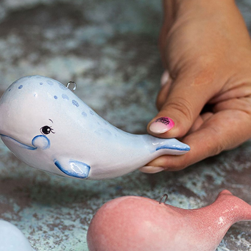 

Елочная игрушка Ярославская Керамическая Мануфактура Животные. Кит, Разноцветный