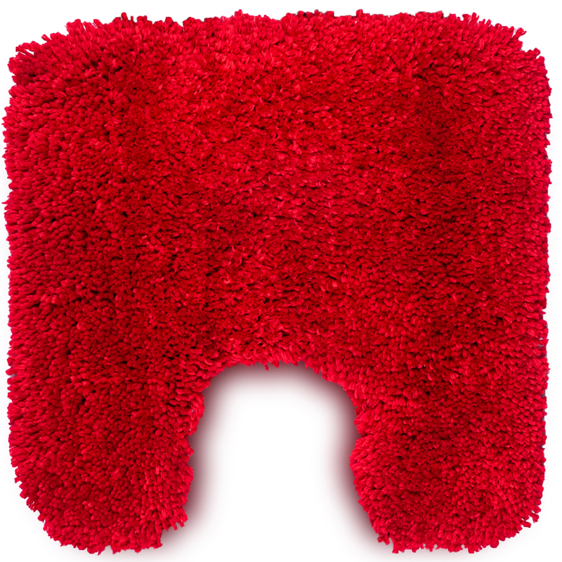 Коврик для туалета Spirella Highland 55х55см, красный шарик для кошек игольчатый мягкий 5 см красный