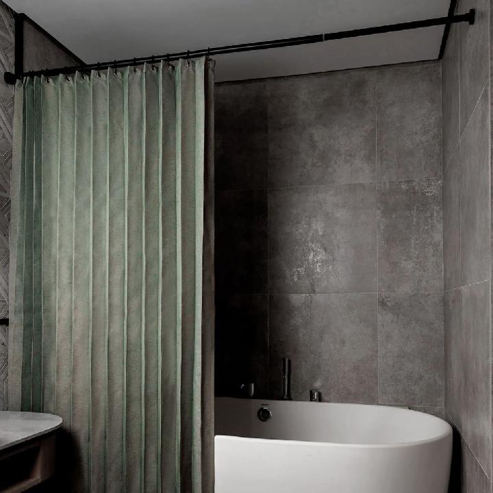 Штора для ванной комнаты Cleanelly 180х200см, цвет зеленый