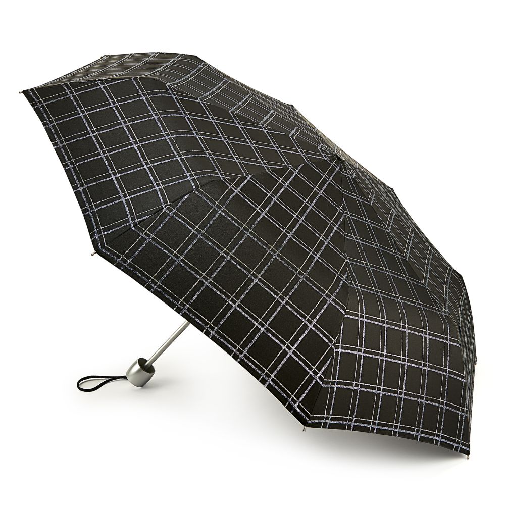 Зонт женский Fulton купол 96см, черный Fulton L354-3779 SparkleCheck - фото 1