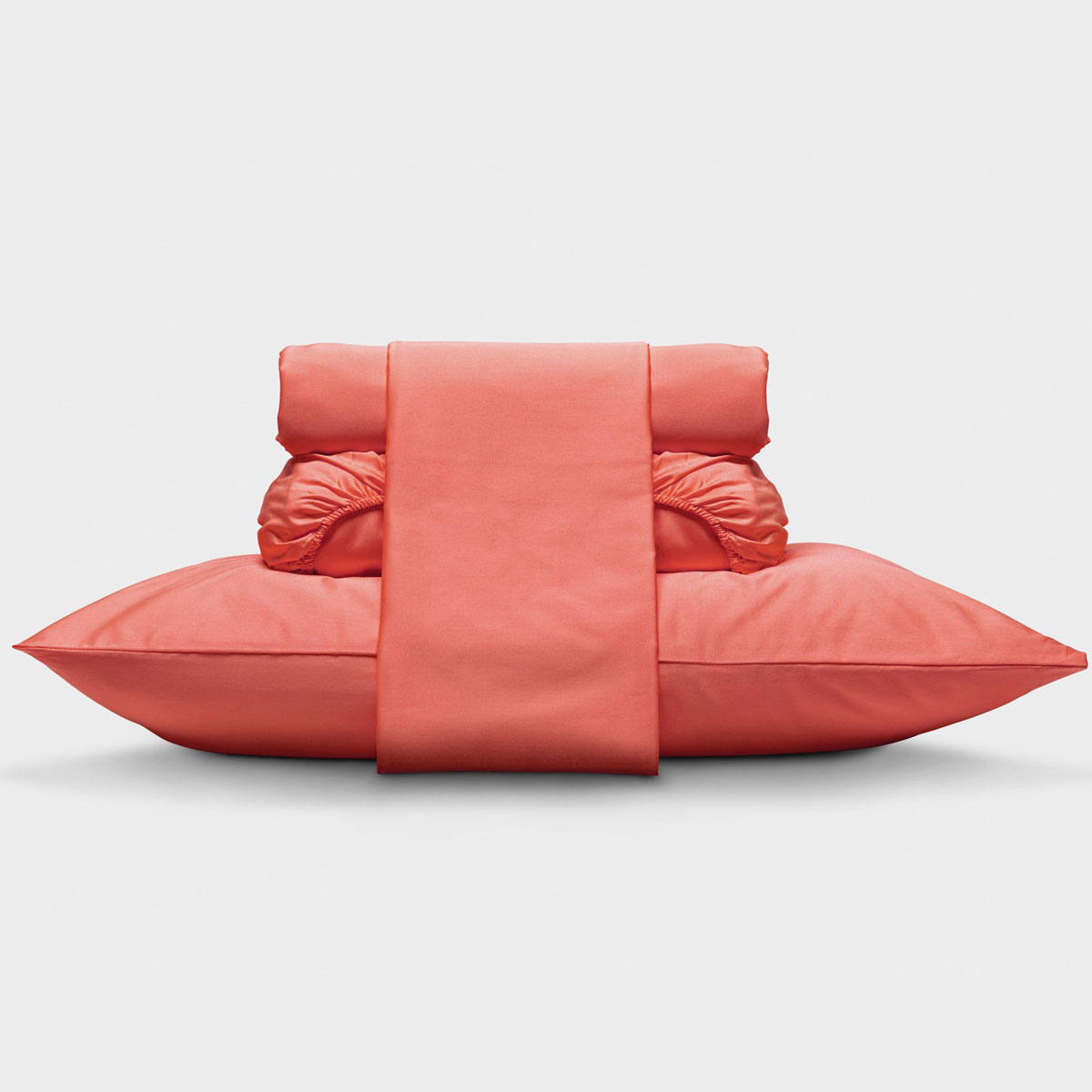 

Простыня на резинке Mollen Total Look в розово-коралловом 140x200x30см, Розовый