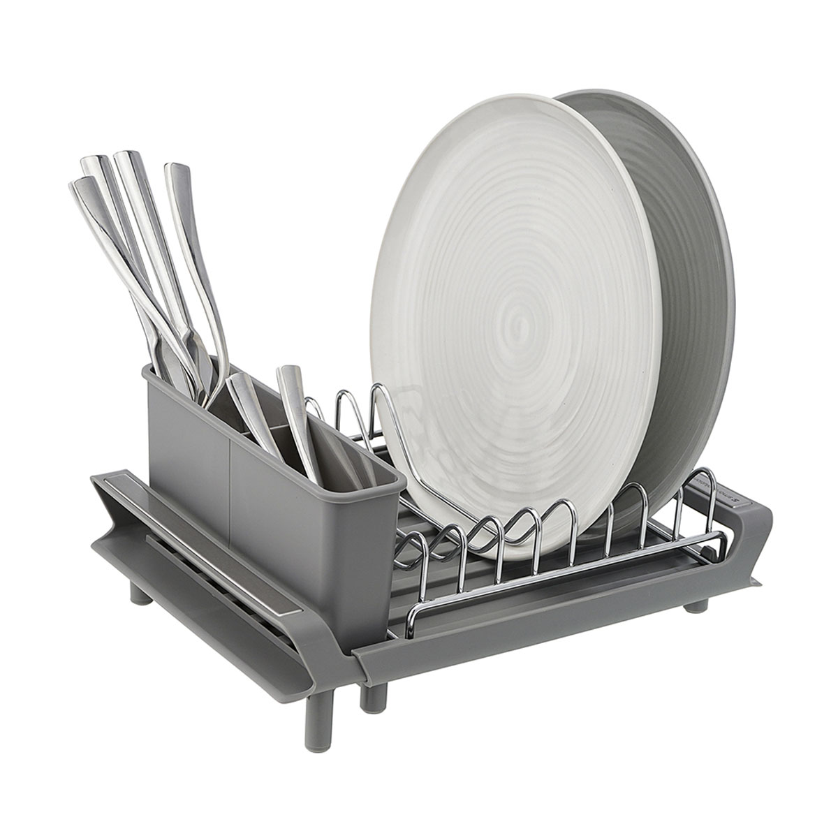 Сушилка для посуды Smart Solutions Atle раздвижная малая, цвет серый Smart Solutions SS00009 - фото 1