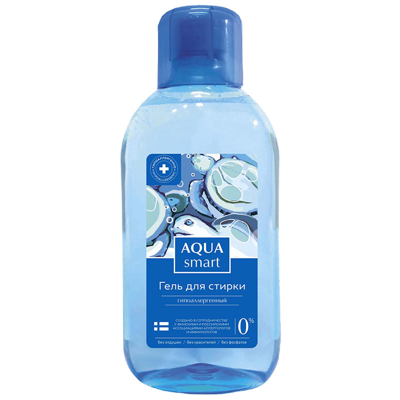 Гель для стирки универсальный гипоаллергенный Aquasmart 750мл Aquasmart 581, цвет голубой - фото 1