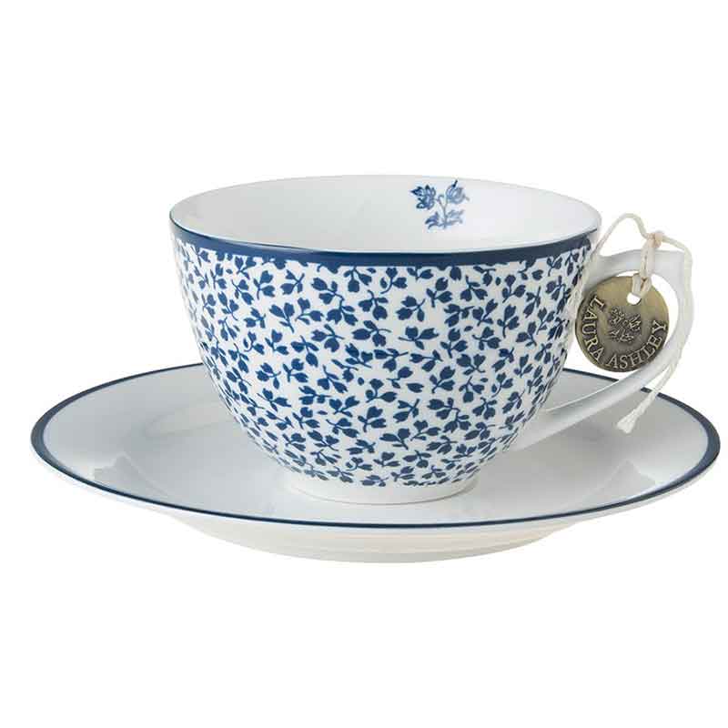 

Чашка с блюдцем Laura Ashley Blueprint 260мл Floris, Белый;синий